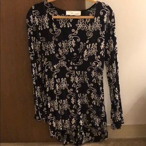 Black and white romper